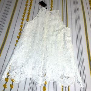 NWT Massimo Dutti White Lace Shirt